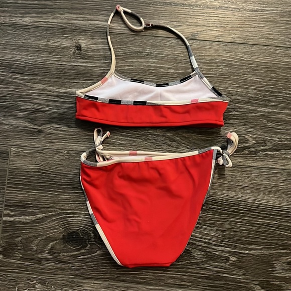 🖤❤️ Amazing, Beautiful Condition, BURBERRY Kids 6Y Bikini, Red with Check. - Picture 4 of 4